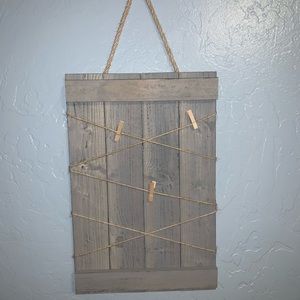 Wooden thing to hang pictures!